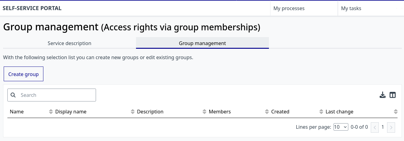 group management landing
