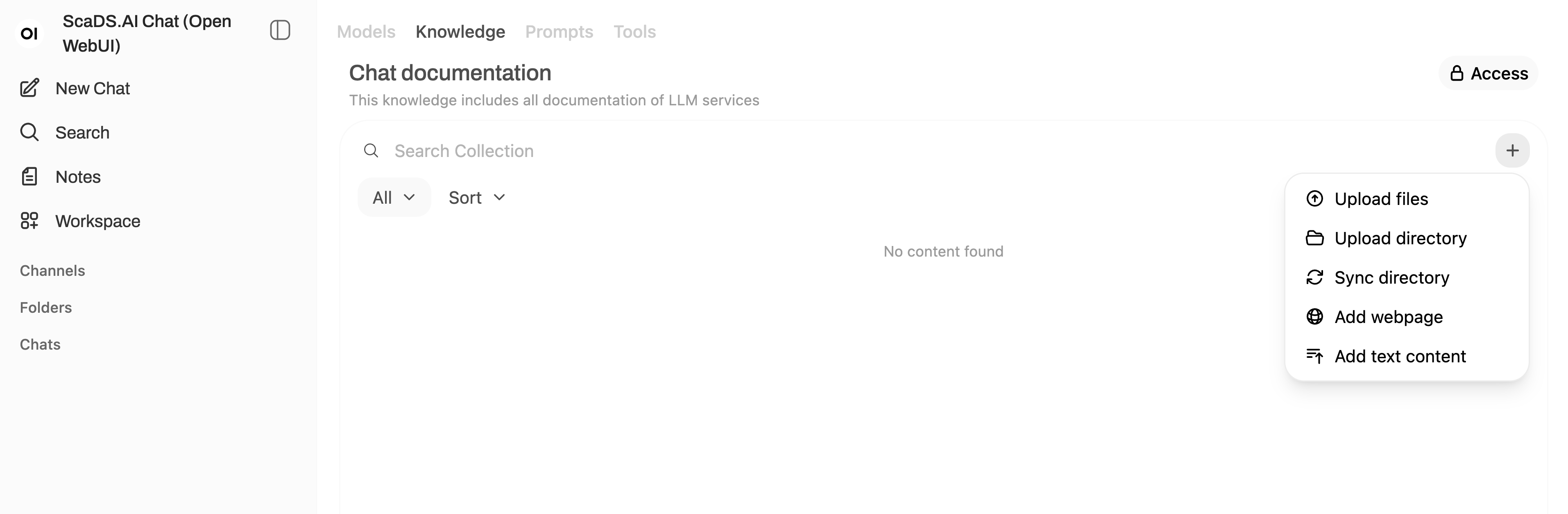 uploading files to knowledge base
